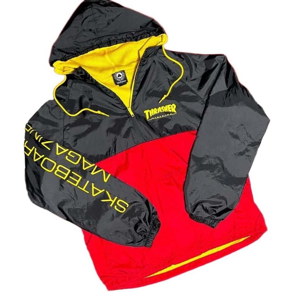 Thrasher Magazine Colorblock Windbreaker Anorak Jacket